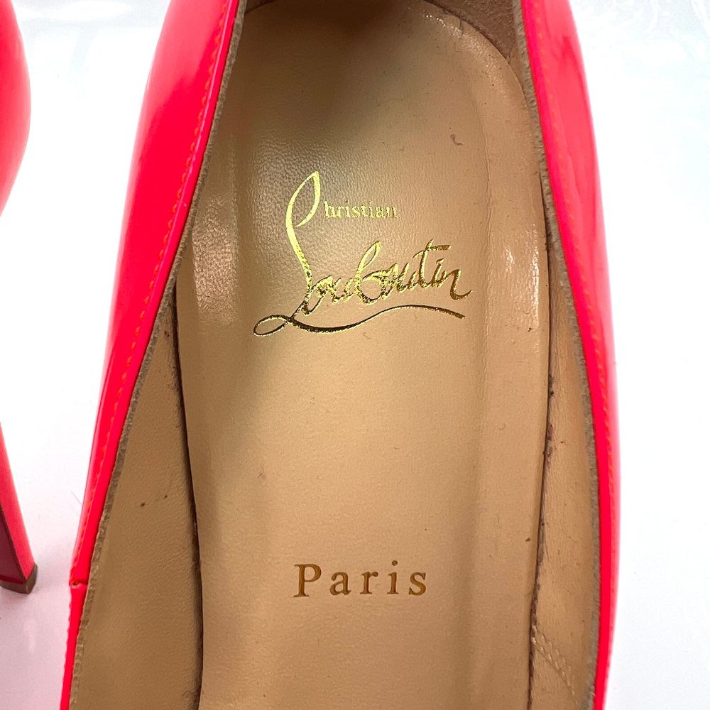Christian Louboutin Patent Leather Platform Pumps in Bright Pink EURO 40 - Picture 5 of 7